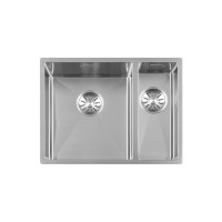 GC R3415-40 Rvs spoelbak 34cm x 40cm + 15cm x 40cm R10 radius (onderbouw / vlak inleg)