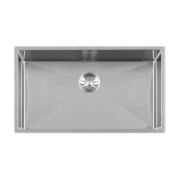 GC R7440  Rvs spoelbak 74cm x 40cm R10 radius (onderbouw / vlak inleg)