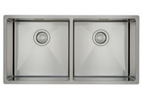 GC 8040R10 dubbele spoelbak 80cm x 40cm R10 radius (onderbouw / vlak inleg)
